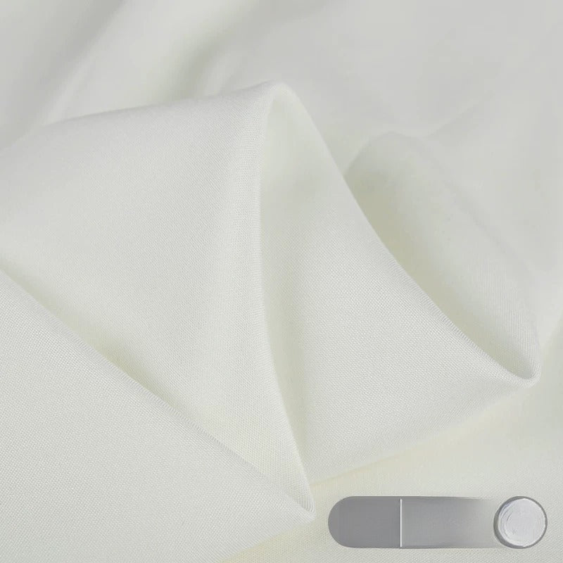 Rayon Fabric, Soft Plain Solid, for Baby Sleepwear, Dresses & Summer Wear - Cream