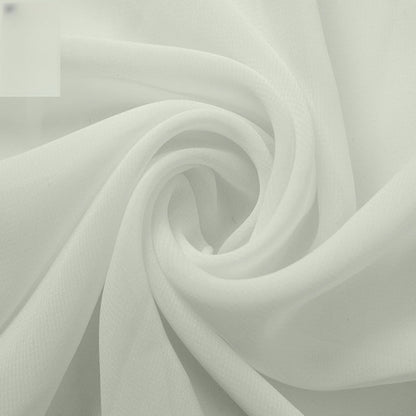 Chiffon Fabric, Semi-Sheer Solid, for Dresses, Blouses & Linings - Cream