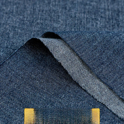 Washed Denim Fabric, Cotton Twill, for Jackets, Shirts, Skirts & DIY - Navy