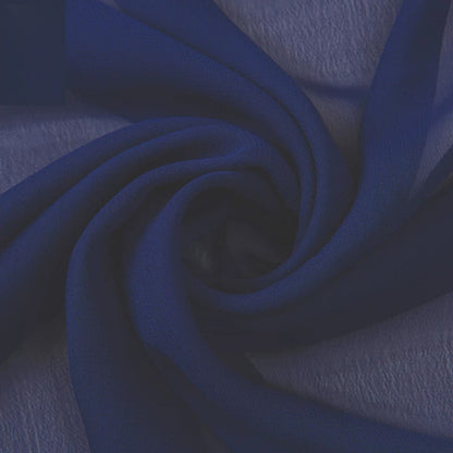Chiffon Fabric, Semi-Sheer Solid, for Dresses, Blouses & Linings - Navy