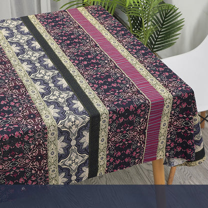 Cotton Linen Fabric, Ethnic Paisley Print, for Tablecloths, Curtains & Bags - Lijiang Charm