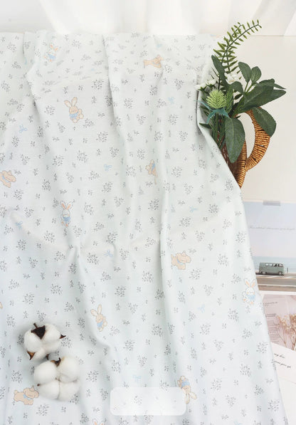 Class A Baby Cotton Fabric, Adorable Prints, for Babywear, Quilts & Bedding - Dog Rabbit Farm