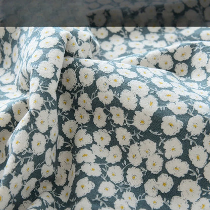 Brushed Cotton Flannel Fabric, Kids Prints, for Kids' Wear, Pajamas & DIY - Light Gray Yellow Heart