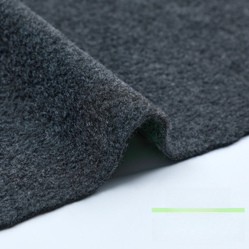 Fleece Fabric, Short Pile Solid, for Jackets, Linings & Plush Toys - Dark Gray