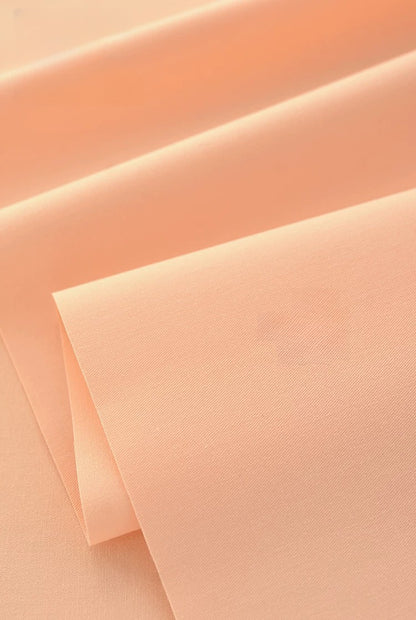 Washed Twill Poplin Fabric, Solid, for Shirts, Dresses & Blouses - Tangerine Pink