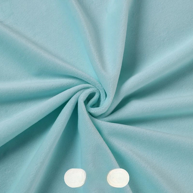 Crystal Velvet Doll Skin Fabric, Short Pile, for Plush Dolls, Toys & Linings - Aqua