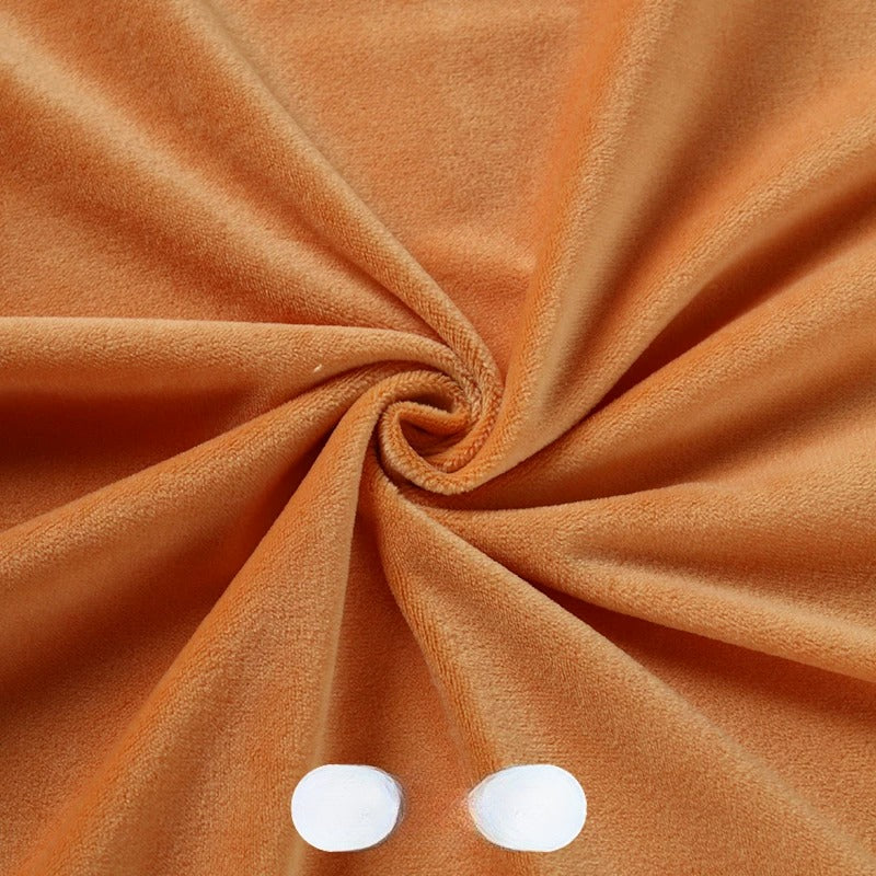Crystal Velvet Doll Skin Fabric, Short Pile, for Plush Dolls, Toys & Linings - Orange
