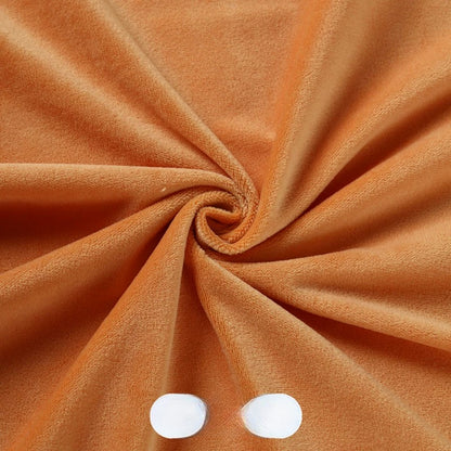 Crystal Velvet Doll Skin Fabric, Short Pile, for Plush Dolls, Toys & Linings - Orange