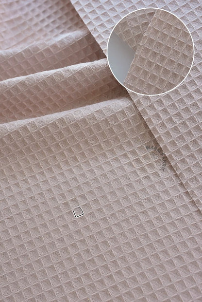 Cotton Waffle Fabric, Pure Solid, for Bathrobes, Pajamas & Home Textiles - Dusty Pink
