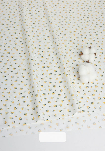 Cotton Fabric, Country Floral Prints, for Dresses, Skirts & Patchwork - Lemon Summer