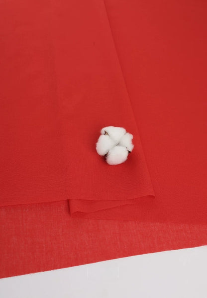 Cotton Lining Fabric, Anti-Static Solid, for Dress, Blouse & Skirt Linings - Bright Red