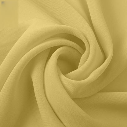 Opaque Chiffon Fabric, Solid, for Hanfu Linings, Dresses & Blouses - Goose Yellow