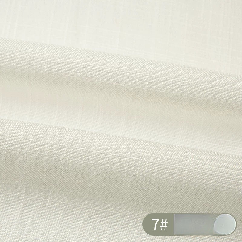 Cotton Linen Slub Fabric, Summer Solid, for Pants, Casual Wear & DIY - Cream