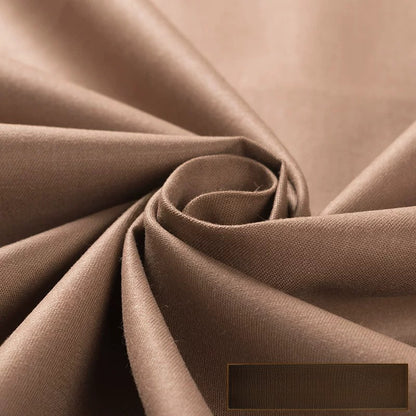 Cotton Twill Fabric, Solid, for Shirts, Bedding & Embroidery - Dark Khaki