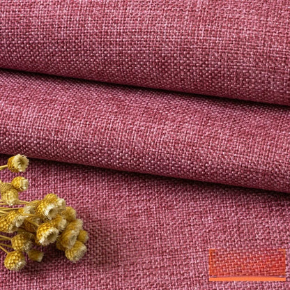 Cotton Linen Fabric, Heavy Plain Weave, for Sofa Covers, Tablecloths & Cushions - Pollen