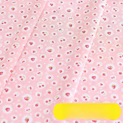 Cotton Twill Fabric, Kids Cartoon Print, for Kids' Bedding, Babywear & Quilts - Strawberry Cherry