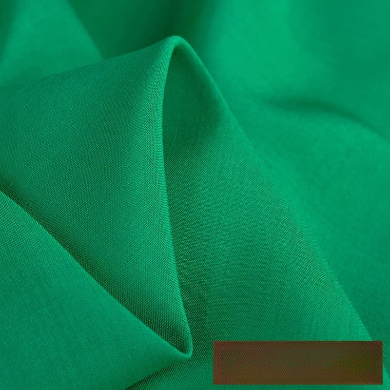 Rayon Fabric, Solid, for Baby Sleepwear, Summer Dresses & Costumes - Green