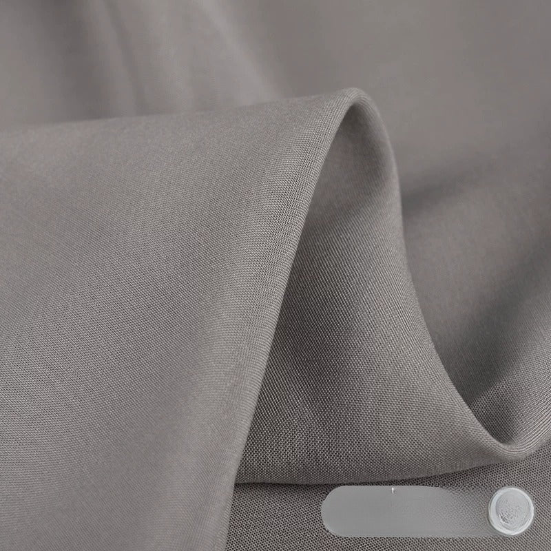 Rayon Fabric, Soft Plain Solid, for Baby Sleepwear, Dresses & Summer Wear - Medium Gray