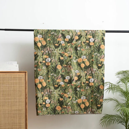 Dandelion Jacquard Home Fabric, for Cushions & Upholstery - Green
