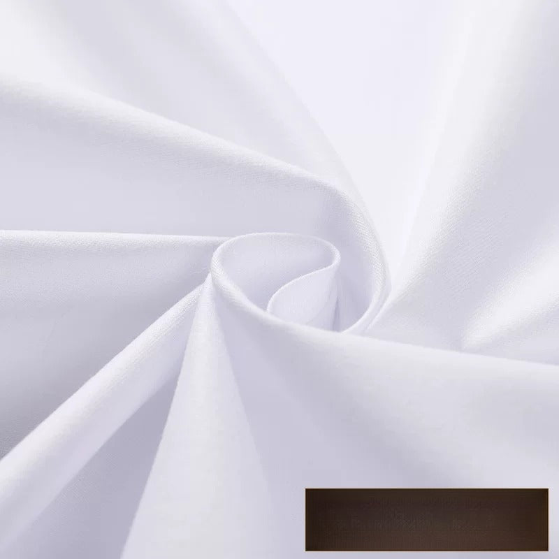 Cotton Twill Fabric, Solid, for Shirts, Bedding & Embroidery - Bleached White