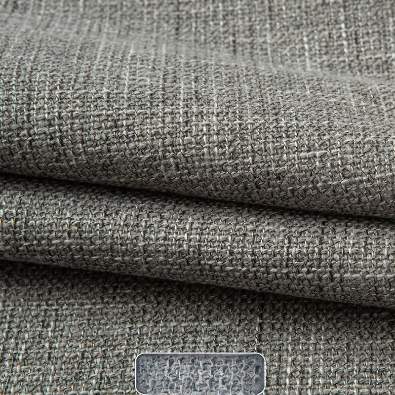 Linen-Look Fabric, Textured Solid, for Sofas, Curtains & Tablecloths - Premium Gray