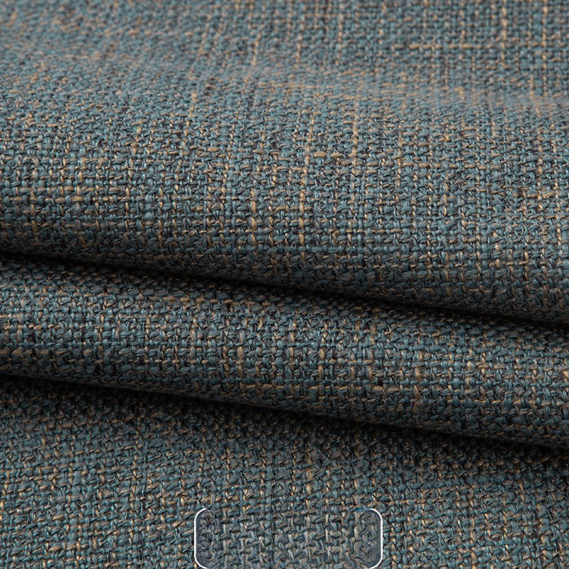 Linen-Look Fabric, Textured Solid, for Sofas, Curtains & Tablecloths - Vintage Blue