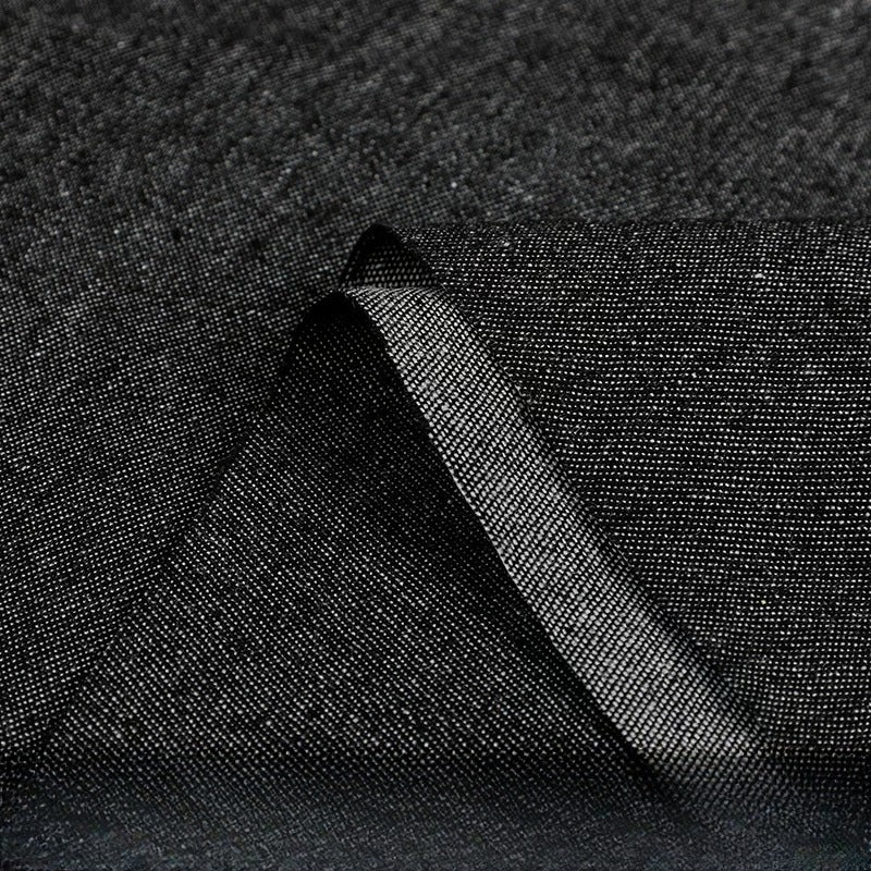 Washed Denim Fabric, Cotton Twill, for Jackets, Shirts, Skirts & DIY - Black