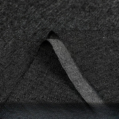 Washed Denim Fabric, Cotton Twill, for Jackets, Shirts, Skirts & DIY - Black