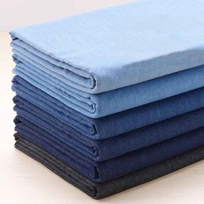 Heavy Blue Denim Fabric, 57 in Wide