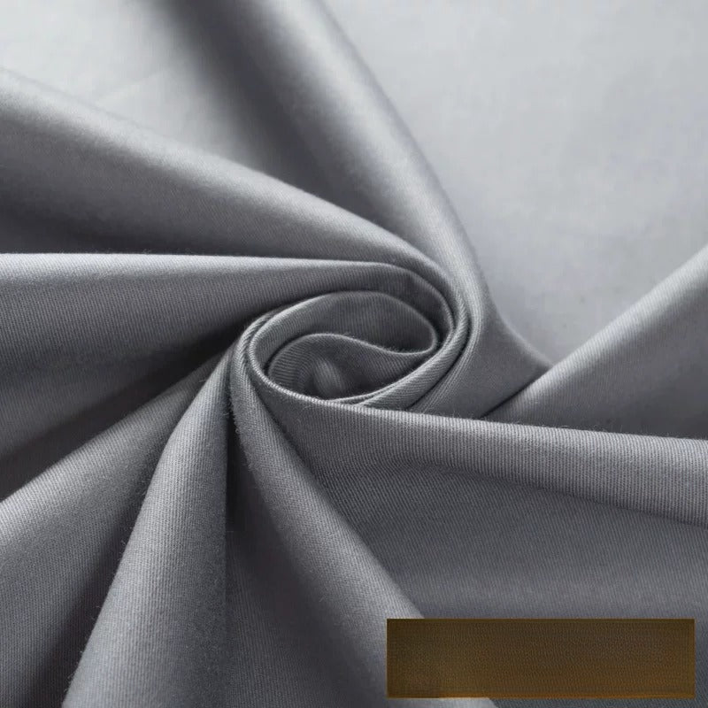 Cotton Twill Fabric, Solid, for Shirts, Bedding & Embroidery - Medium Gray