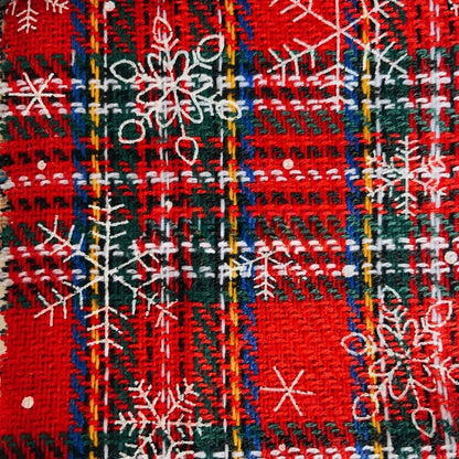 Christmas Plaid Fabric By The Yard | 13 Colors, 55" Wide for Holiday Decor & Christmas Craft - 1# Red