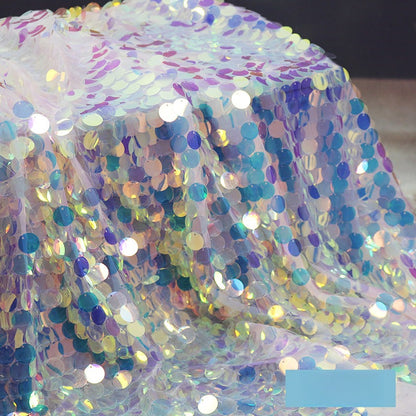 Mermaid Sequin Fabric, Laser Iridescent, 49 in Wide