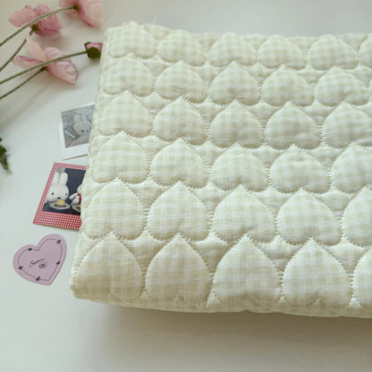 Cotton Quilted Puffer Fabric, Dopamine Colors, for Padded Wear, Bags & Pencil Cases - Yellow