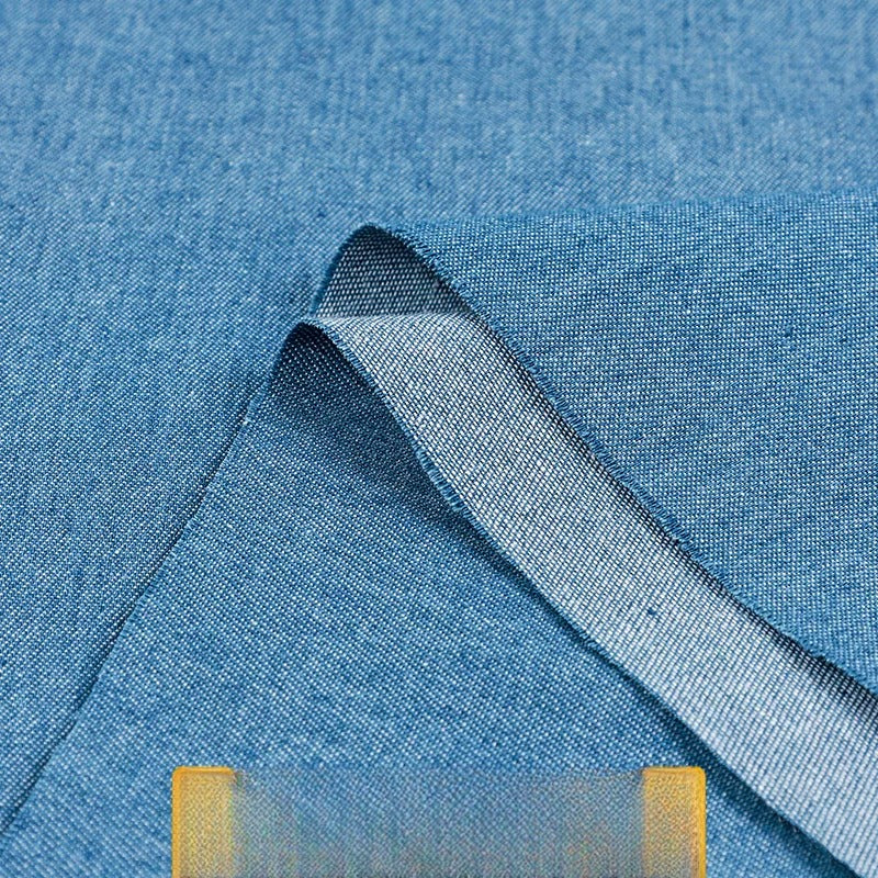 Washed Denim Fabric, Cotton Twill, for Jackets, Shirts, Skirts & DIY - Blue