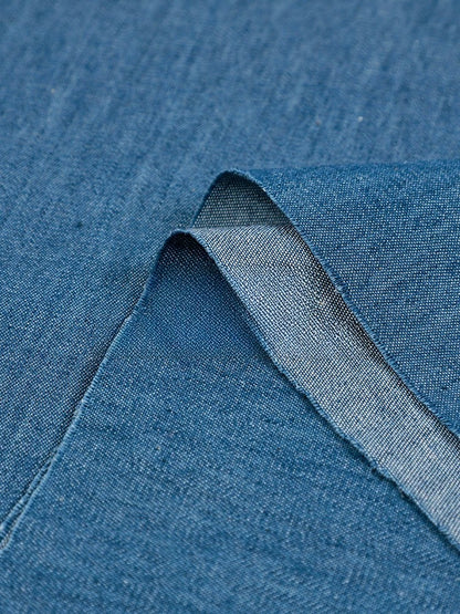Washed Denim Fabric, Cotton Twill, for Jackets, Shirts, Skirts & DIY