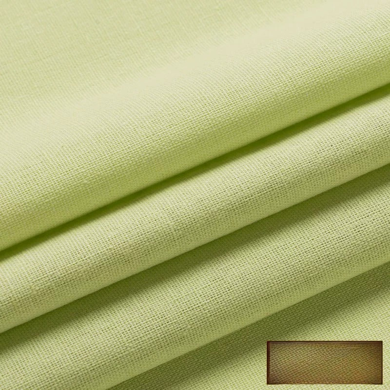 Linen Fabric, Thin Handmade Solid, for Hanfu, Embroidery & Summer DIY - Light Green