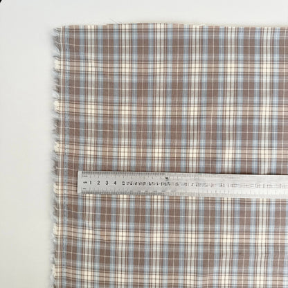 Cotton Shirting Fabric, Retro Stripe & Polka, for Shirts, Skirts & Hair Scrunchies - Mint Mocha