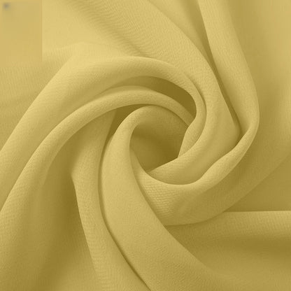 Chiffon Fabric, Semi-Sheer Solid, for Dresses, Blouses & Linings - Goose Yellow
