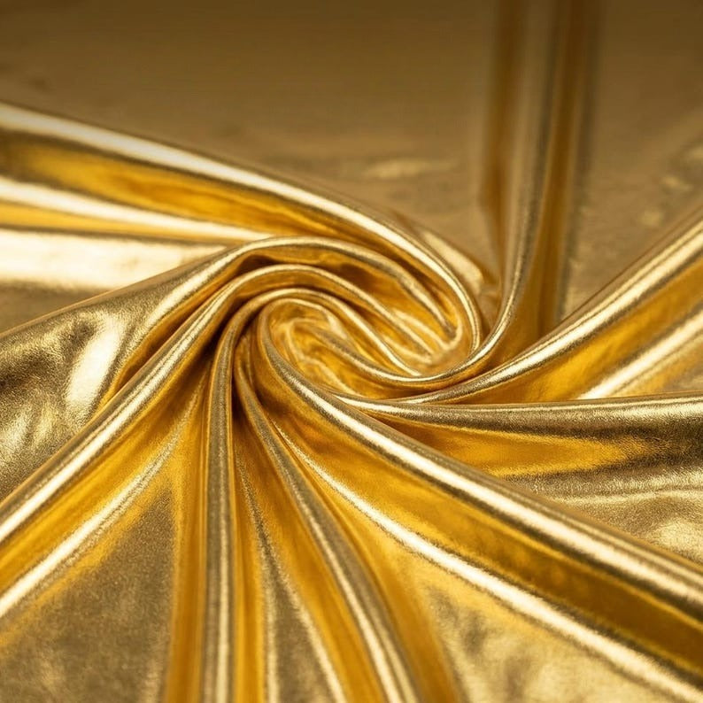 Metallic Gold Lame Fabric, for Dancewear & Costumes - Metallic Gold