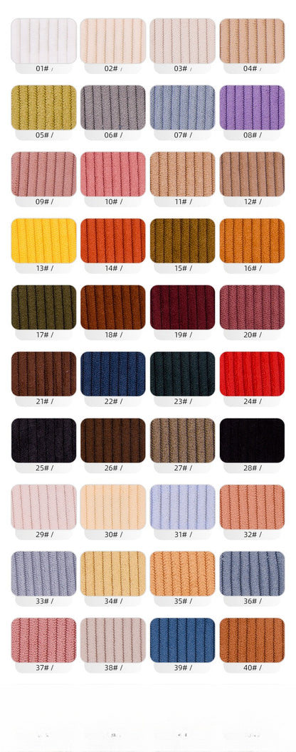 6 Wale Stretch Corduroy Fabric By The Yard | 44 Colors, 59" Wide, 2-Way Stretch for Jackets & Pants - 1#