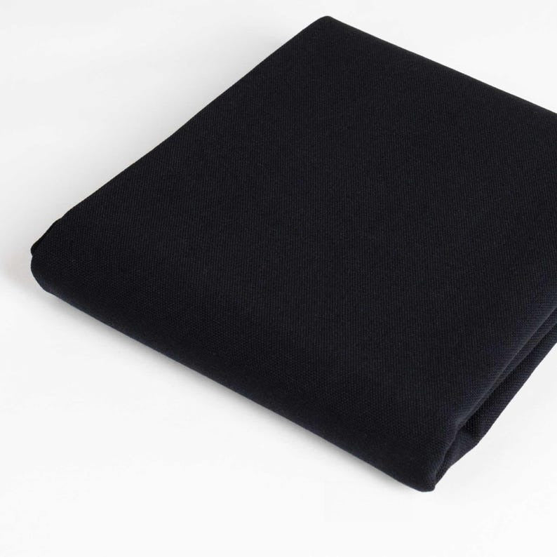 Organic Cotton Canvas, for Bags & Upholstery - Black