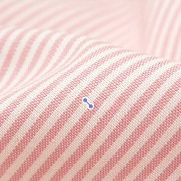 Cotton Gingham & Stripe Fabric, for Tablecloths & Cushions - 2mm Pink Stripe
