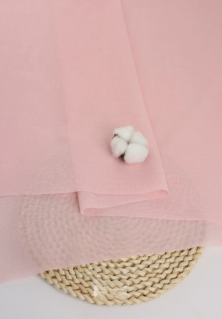 Cotton Lining Fabric, Anti-Static Solid, for Dress, Blouse & Skirt Linings - Pink