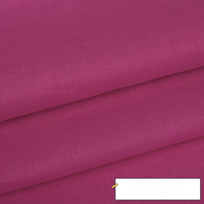 Cotton Lining Fabric, Plain Solid, for Baby Clothing, Dresses & Linings - Rose