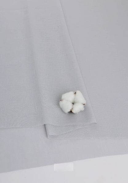 Cotton Lining Fabric, Anti-Static Solid, for Dress, Blouse & Skirt Linings - Light Gray