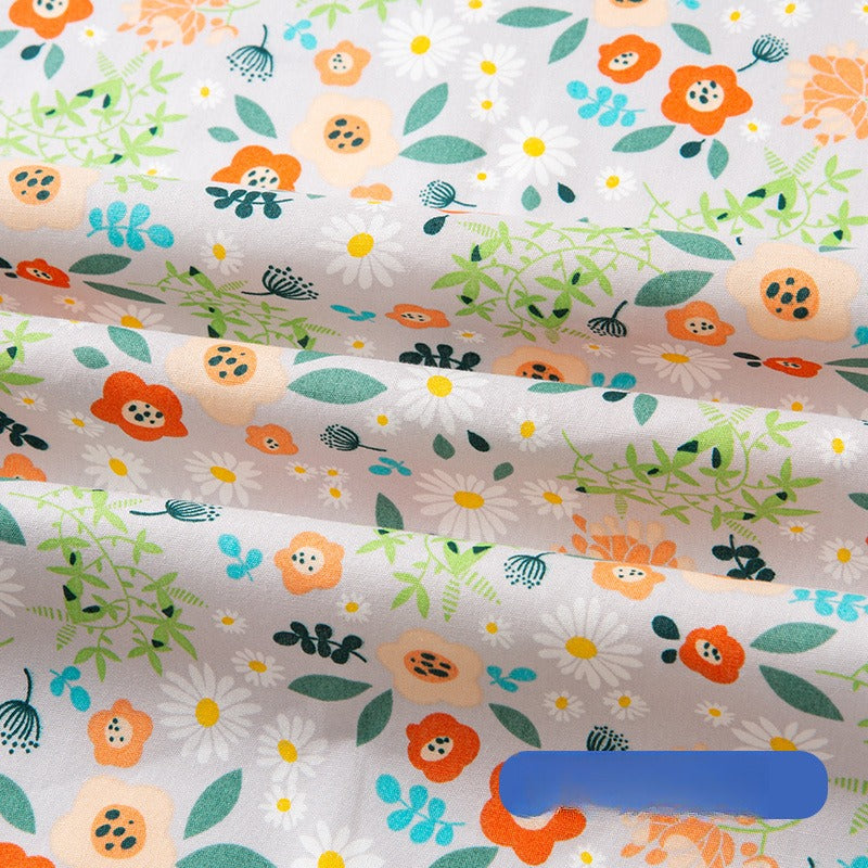 Cotton Poplin Fabric, Floral Printed, for Summer Shirts, Dresses & Blouses - Gray Mallow