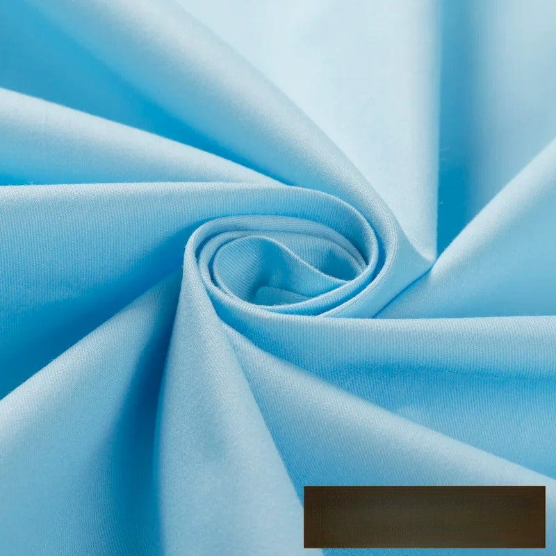 Cotton Twill Fabric, Solid, for Shirts, Bedding & Embroidery - Lake Blue
