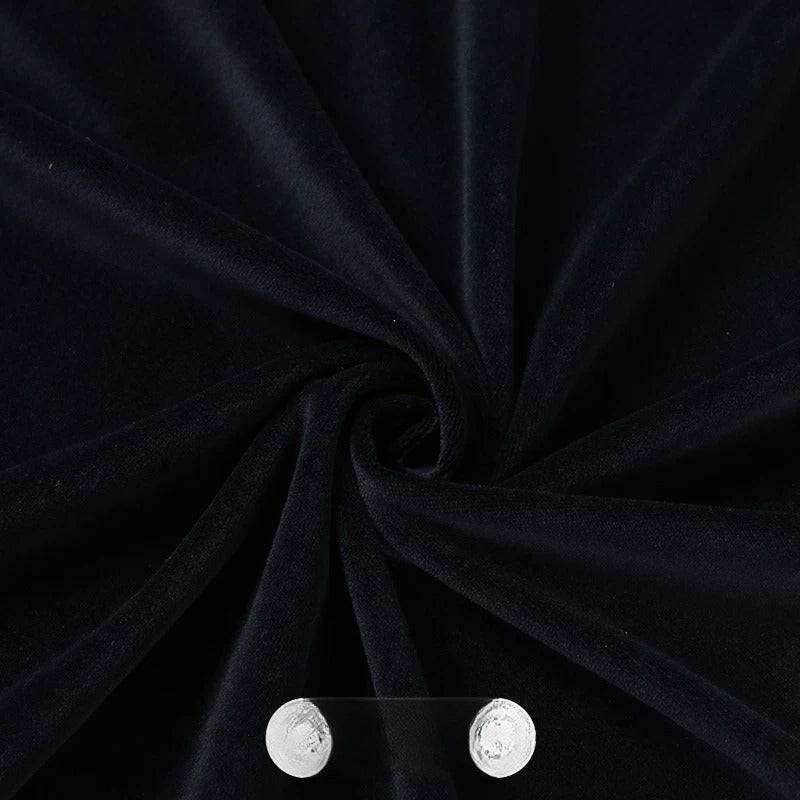 Crystal Velvet Doll Skin Fabric, Short Pile, for Plush Dolls, Toys & Linings - Black