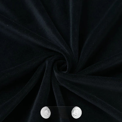 Crystal Velvet Doll Skin Fabric, Short Pile, for Plush Dolls, Toys & Linings - Black