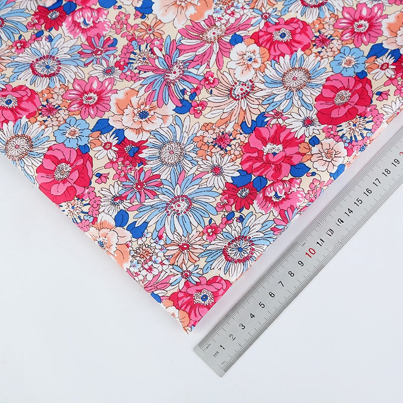 Poly Retro Floral Fabric, for Hair Accessories & Crafts - Heritage Bloom